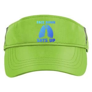 Face Down Sats Up Asthma Gift Adult Drive Performance Visor