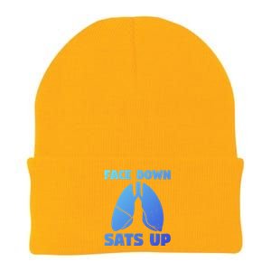 Face Down Sats Up Asthma Gift Knit Cap Winter Beanie