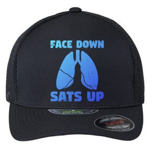 Face Down Sats Up Asthma Gift Flexfit Unipanel Trucker Cap