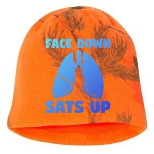 Face Down Sats Up Asthma Gift Kati - Camo Knit Beanie