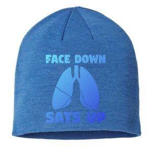 Face Down Sats Up Asthma Gift Sustainable Beanie