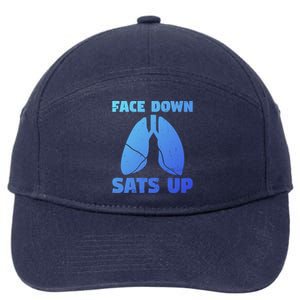 Face Down Sats Up Asthma Gift 7-Panel Snapback Hat