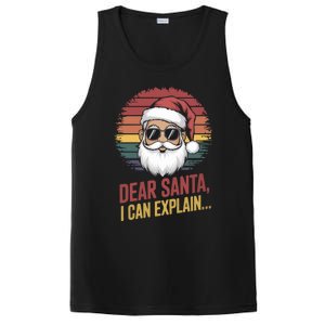 Funny Dear Santa I Can Explain Retro Christmas Humor Gift PosiCharge Competitor Tank