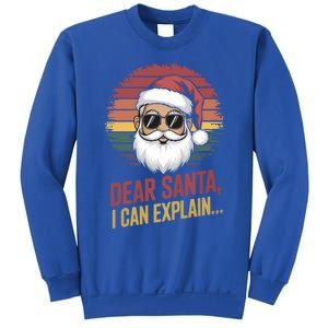 Funny Dear Santa I Can Explain Retro Christmas Humor Gift Sweatshirt