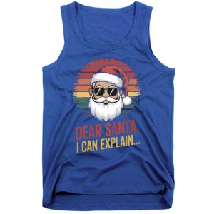 Funny Dear Santa I Can Explain Retro Christmas Humor Gift Tank Top