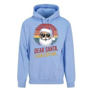 Funny Dear Santa I Can Explain Retro Christmas Humor Gift Unisex Surf Hoodie