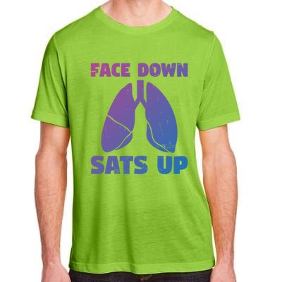 Face Down Sats Up Asthma Gift Adult ChromaSoft Performance T-Shirt