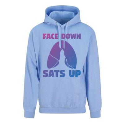 Face Down Sats Up Asthma Gift Unisex Surf Hoodie