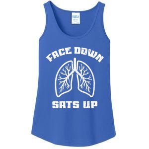 Face Down Sats Up Funny Healthcare Worker Nurses Graphic Funny Gift Ladies Essential Tank