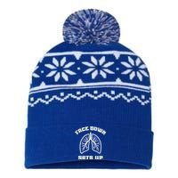 Face Down Sats Up Funny Healthcare Worker Nurses Graphic Funny Gift USA-Made Snowflake Beanie