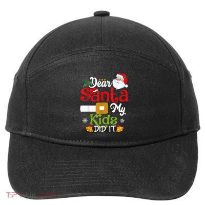 Funny Dear Santa My Kid Did It Christmas 7-Panel Snapback Hat