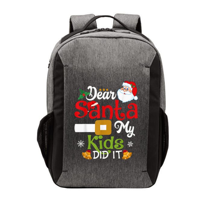 Funny Dear Santa My Kid Did It Christmas Vector Backpack