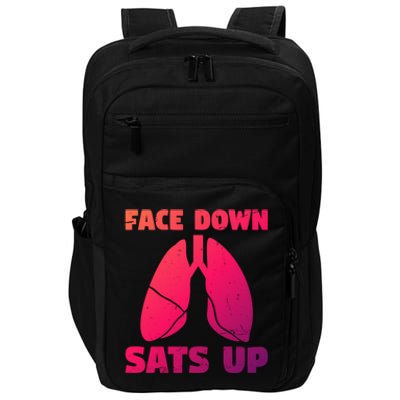 Face Down Sats Up Asthma Gift Impact Tech Backpack