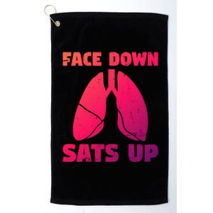 Face Down Sats Up Asthma Gift Platinum Collection Golf Towel