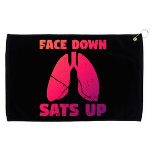 Face Down Sats Up Asthma Gift Grommeted Golf Towel