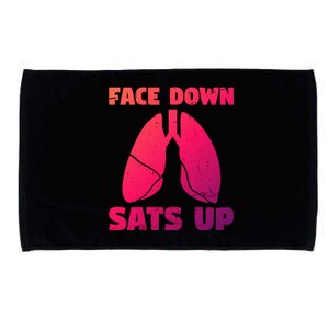 Face Down Sats Up Asthma Gift Microfiber Hand Towel