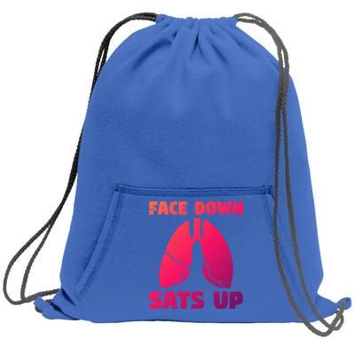 Face Down Sats Up Asthma Gift Sweatshirt Cinch Pack Bag