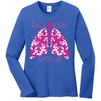 Face Down Sats Up Funny Respiratory Therapist Design Gift Ladies Long Sleeve Shirt