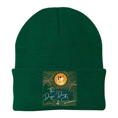 Funny Dogecoin Summer Sun Hodl To The Moon Crypto Currency Knit Cap Winter Beanie