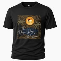Funny Dogecoin Summer Sun Hodl To The Moon Crypto Currency Cooling Performance Crew T-Shirt
