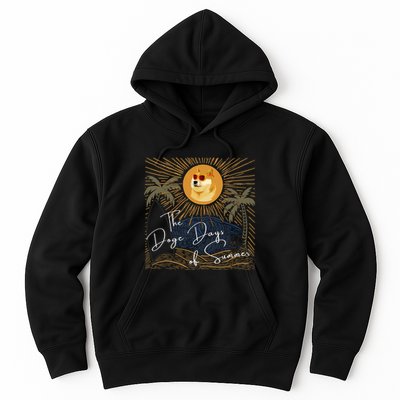 Funny Dogecoin Summer Sun Hodl To The Moon Crypto Currency Hoodie