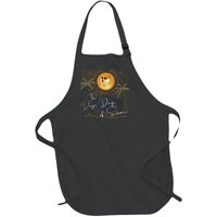 Funny Dogecoin Summer Sun Hodl To The Moon Crypto Currency Full-Length Apron With Pockets