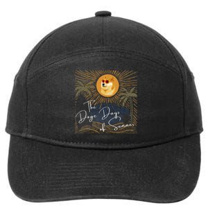 Funny Dogecoin Summer Sun Hodl To The Moon Crypto Currency 7-Panel Snapback Hat