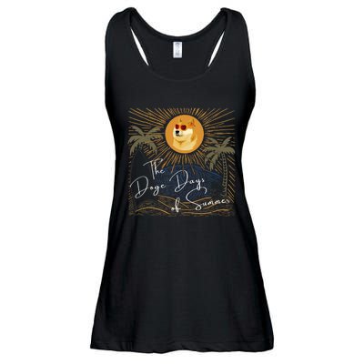 Funny Dogecoin Summer Sun Hodl To The Moon Crypto Currency Ladies Essential Flowy Tank