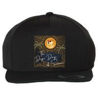 Funny Dogecoin Summer Sun Hodl To The Moon Crypto Currency Wool Snapback Cap