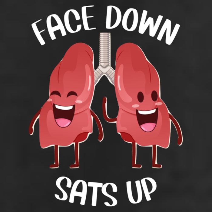 Face Down Sats Up Lungs Smiling Design For Healthcare Worker Meaningful Gift 25L Jumbo Tote