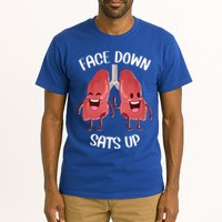 Face Down Sats Up Lungs Smiling Design For Healthcare Worker Meaningful Gift Tall T-Shirt