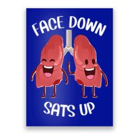Face Down Sats Up Lungs Smiling Design For Healthcare Worker Meaningful Gift Poster