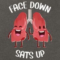 Face Down Sats Up Lungs Smiling Design For Healthcare Worker Meaningful Gift Cotton Canvas Backpack