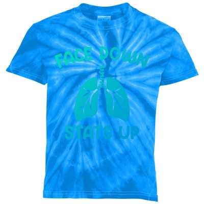 Face Down Sats Up Respiratory Therapist Cool Gift Kids Tie-Dye T-Shirt