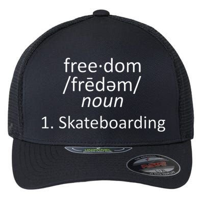 Freedom Definition Skateboarding Skater Flexfit Unipanel Trucker Cap