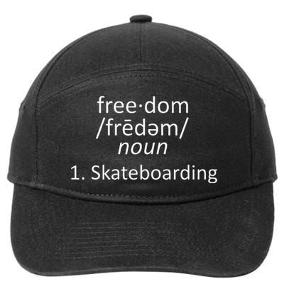 Freedom Definition Skateboarding Skater 7-Panel Snapback Hat