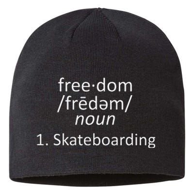 Freedom Definition Skateboarding Skater Sustainable Beanie