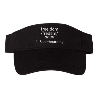 Freedom Definition Skateboarding Skater Valucap Bio-Washed Visor