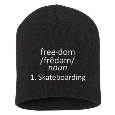 Freedom Definition Skateboarding Skater Short Acrylic Beanie