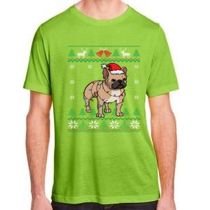 Frenchie Dog Santa French Bulldog Christmas Gift Adult ChromaSoft Performance T-Shirt