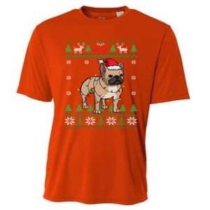 Frenchie Dog Santa French Bulldog Christmas Gift Cooling Performance Crew T-Shirt