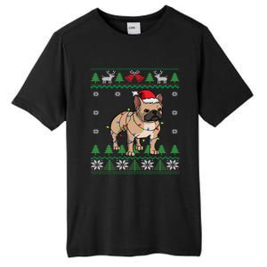 Frenchie Dog Santa French Bulldog Christmas Gift Tall Fusion ChromaSoft Performance T-Shirt