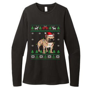 Frenchie Dog Santa French Bulldog Christmas Gift Womens CVC Long Sleeve Shirt