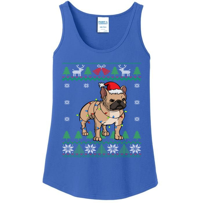 Frenchie Dog Santa French Bulldog Christmas Gift Ladies Essential Tank