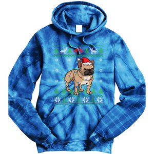 Frenchie Dog Santa French Bulldog Christmas Gift Tie Dye Hoodie