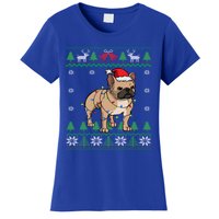 Frenchie Dog Santa French Bulldog Christmas Gift Women's T-Shirt