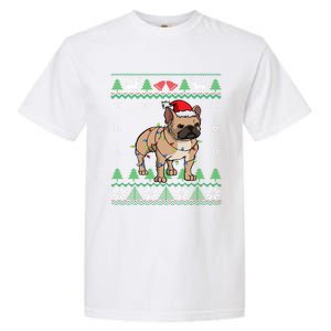 Frenchie Dog Santa French Bulldog Christmas Gift Garment-Dyed Heavyweight T-Shirt