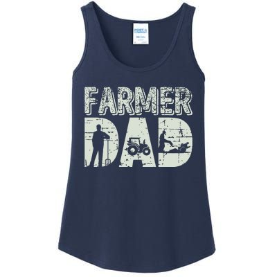 Farmer Dad Shirts Farm Farming Fathers Day Gift Tractor Ladies Essential Tank