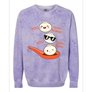 Funny Dim Sum You Win Some You Dim Sum Dumpling Lover Colorblast Crewneck Sweatshirt