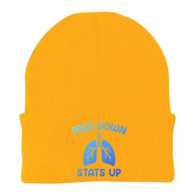 Face Down Sats Up Respiratory Therapist Cool Gift Knit Cap Winter Beanie